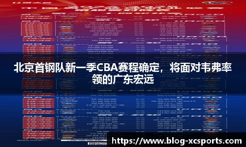 北京首钢队新一季CBA赛程确定，将面对韦弗率领的广东宏远